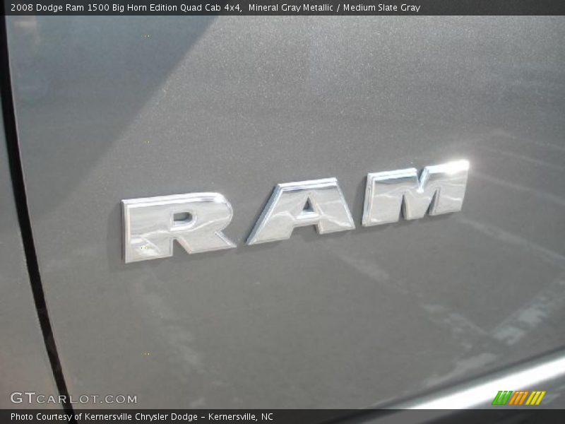 Mineral Gray Metallic / Medium Slate Gray 2008 Dodge Ram 1500 Big Horn Edition Quad Cab 4x4