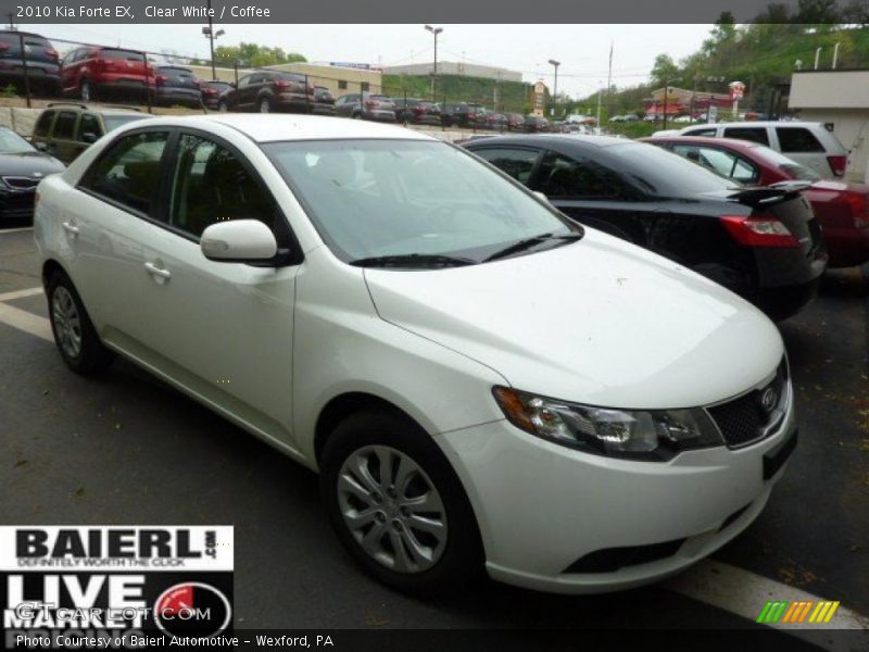 Clear White / Coffee 2010 Kia Forte EX