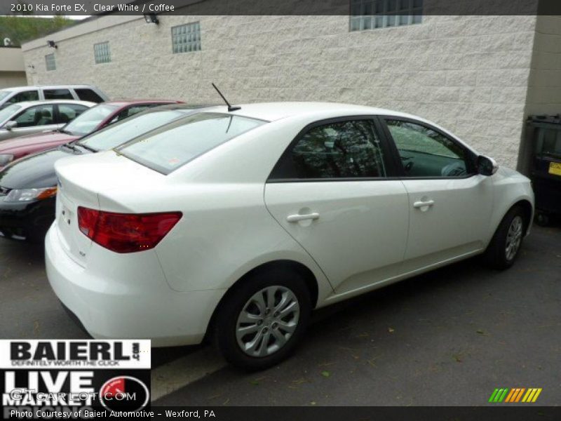 Clear White / Coffee 2010 Kia Forte EX