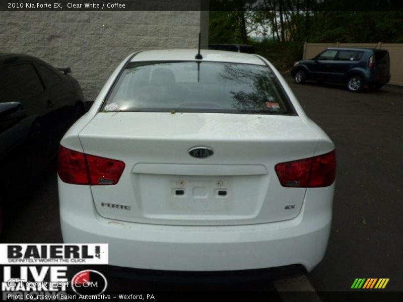 Clear White / Coffee 2010 Kia Forte EX