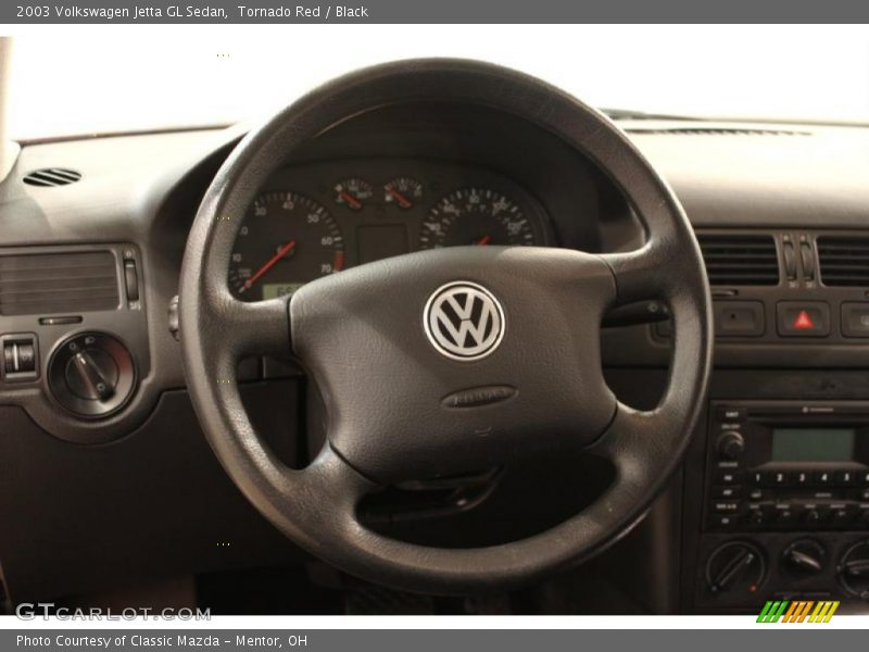 Tornado Red / Black 2003 Volkswagen Jetta GL Sedan