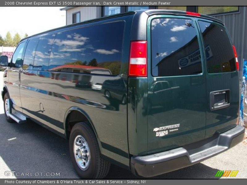 Dark Green Metallic / Medium Pewter 2008 Chevrolet Express EXT LS 3500 Passenger Van
