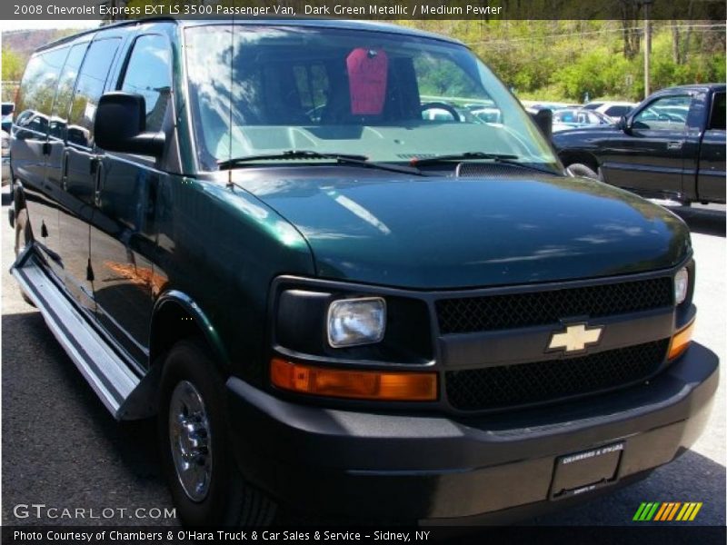 Dark Green Metallic / Medium Pewter 2008 Chevrolet Express EXT LS 3500 Passenger Van