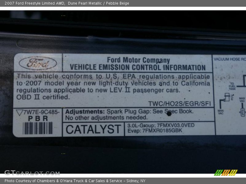 Dune Pearl Metallic / Pebble Beige 2007 Ford Freestyle Limited AWD