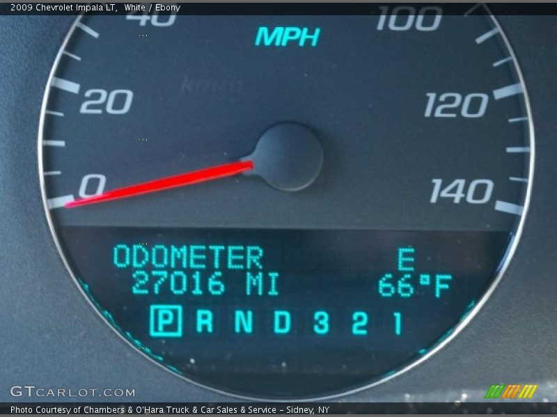 White / Ebony 2009 Chevrolet Impala LT