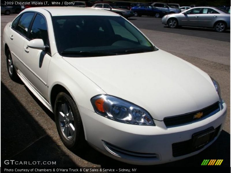 White / Ebony 2009 Chevrolet Impala LT