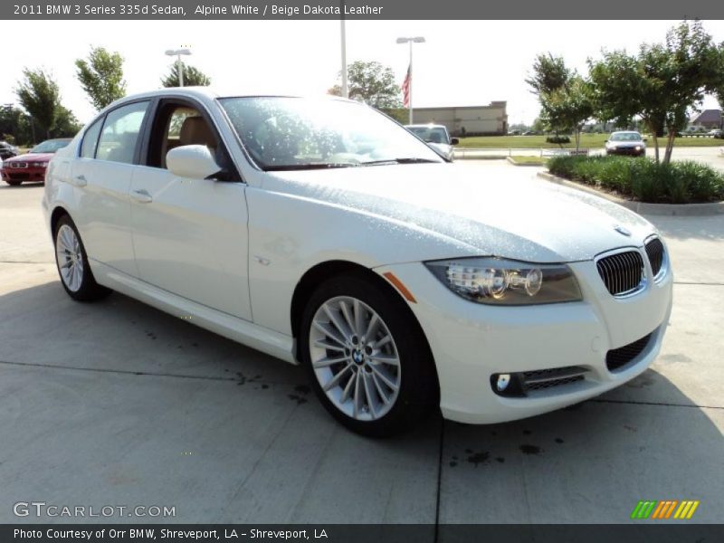 Alpine White / Beige Dakota Leather 2011 BMW 3 Series 335d Sedan