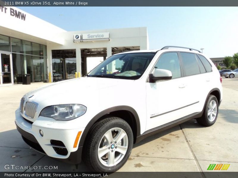 Alpine White / Beige 2011 BMW X5 xDrive 35d