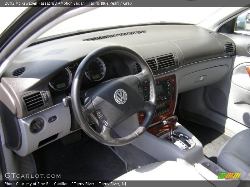 Pacific Blue Pearl / Grey 2003 Volkswagen Passat W8 4Motion Sedan