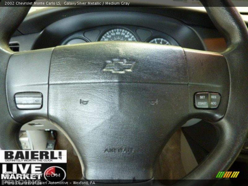 Galaxy Silver Metallic / Medium Gray 2002 Chevrolet Monte Carlo LS