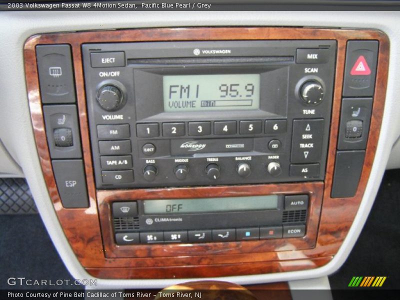 Pacific Blue Pearl / Grey 2003 Volkswagen Passat W8 4Motion Sedan