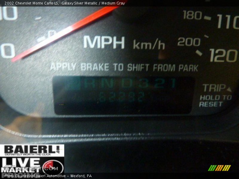 Galaxy Silver Metallic / Medium Gray 2002 Chevrolet Monte Carlo LS