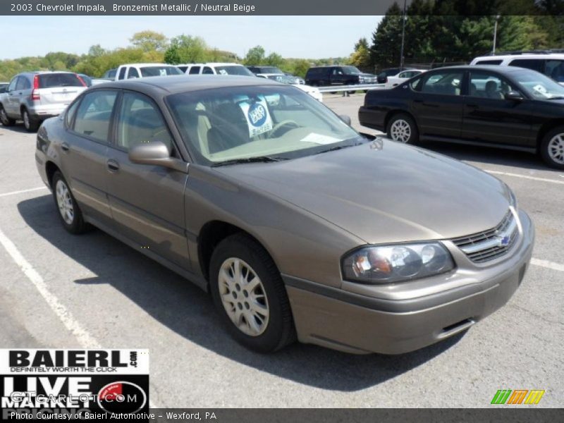 Bronzemist Metallic / Neutral Beige 2003 Chevrolet Impala