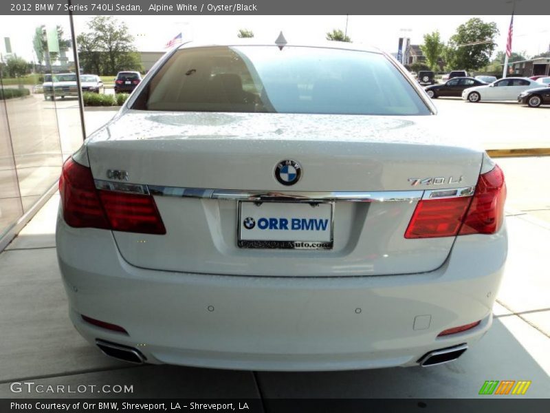 Alpine White / Oyster/Black 2012 BMW 7 Series 740Li Sedan