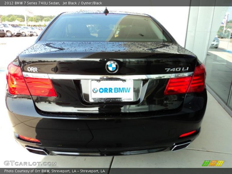 Jet Black / Oyster/Black 2012 BMW 7 Series 740Li Sedan