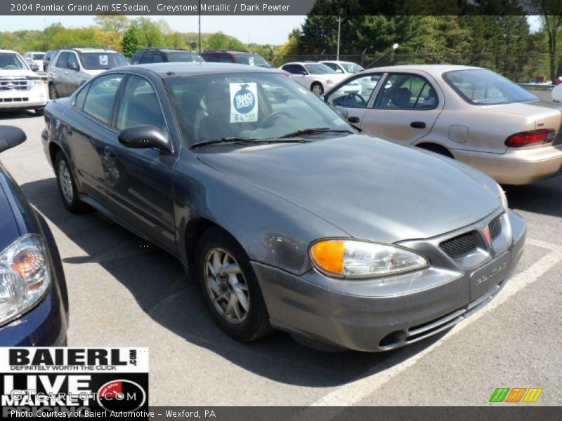 Greystone Metallic / Dark Pewter 2004 Pontiac Grand Am SE Sedan