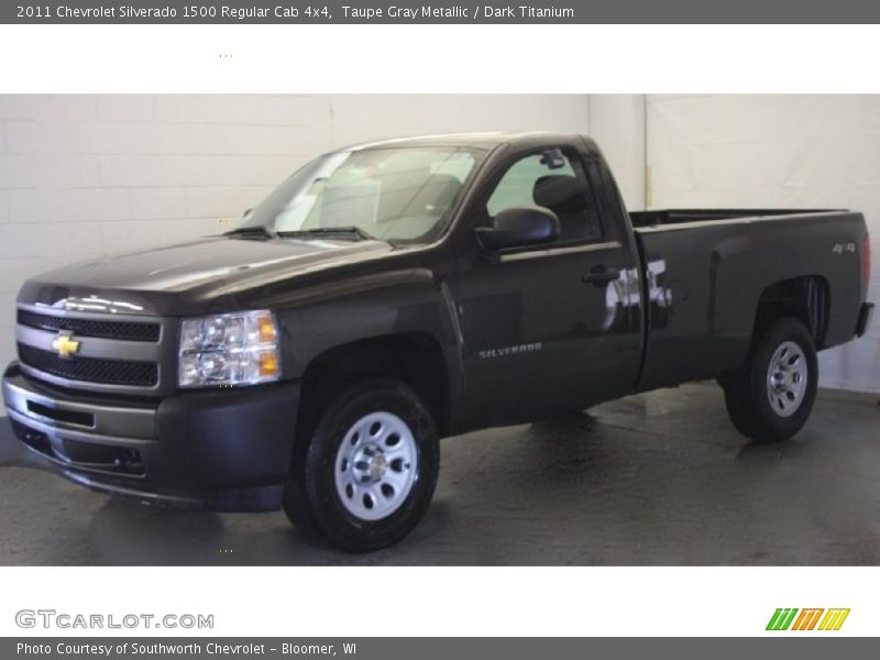 Taupe Gray Metallic / Dark Titanium 2011 Chevrolet Silverado 1500 Regular Cab 4x4