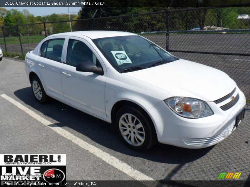 Summit White / Gray 2010 Chevrolet Cobalt LS Sedan