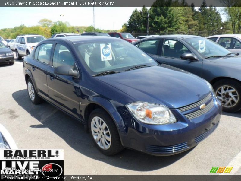 Imperial Blue Metallic / Gray 2010 Chevrolet Cobalt LS Sedan