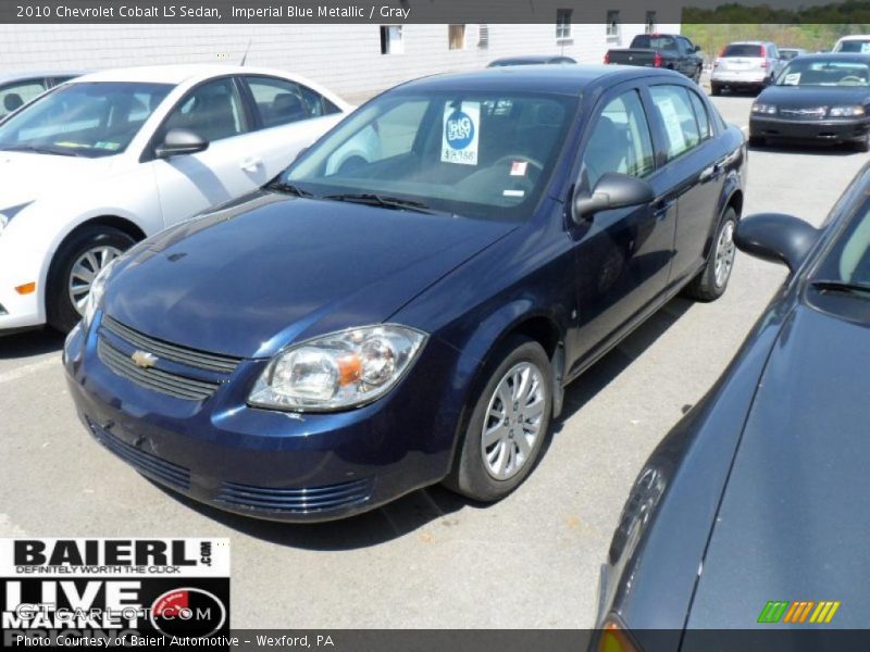 Imperial Blue Metallic / Gray 2010 Chevrolet Cobalt LS Sedan