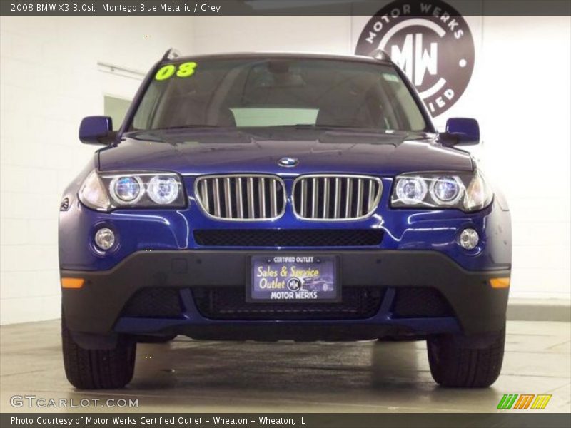 Montego Blue Metallic / Grey 2008 BMW X3 3.0si