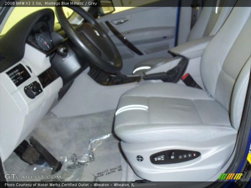 Montego Blue Metallic / Grey 2008 BMW X3 3.0si