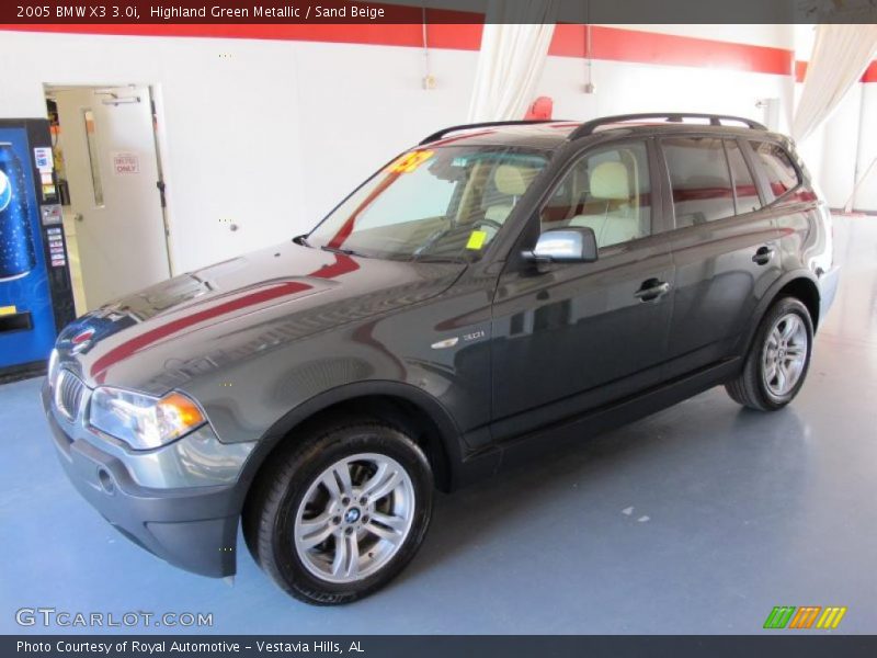 Highland Green Metallic / Sand Beige 2005 BMW X3 3.0i