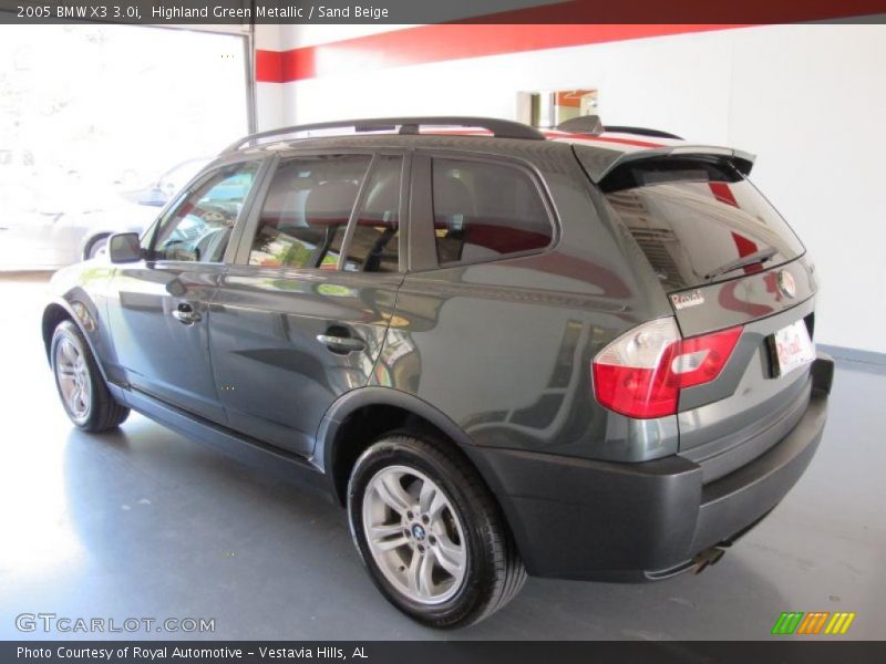 Highland Green Metallic / Sand Beige 2005 BMW X3 3.0i