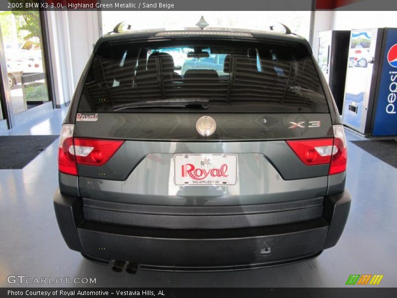 Highland Green Metallic / Sand Beige 2005 BMW X3 3.0i