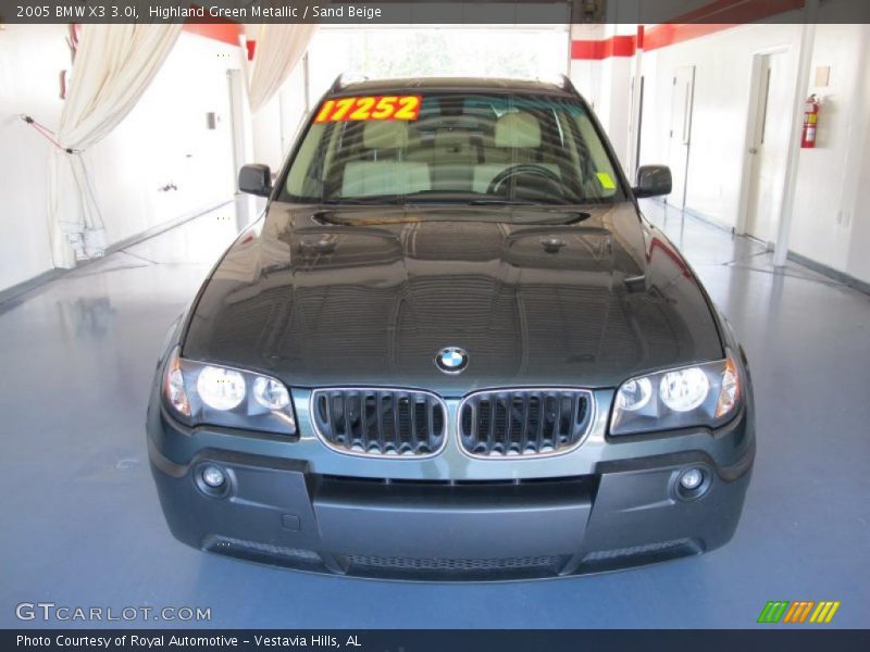 Highland Green Metallic / Sand Beige 2005 BMW X3 3.0i