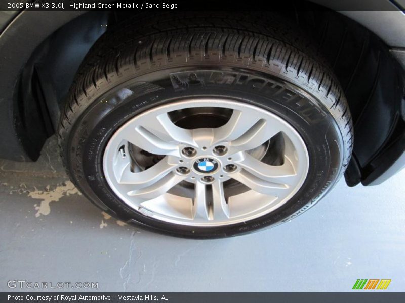 Highland Green Metallic / Sand Beige 2005 BMW X3 3.0i