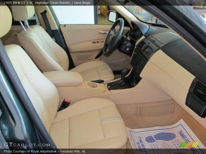 Highland Green Metallic / Sand Beige 2005 BMW X3 3.0i