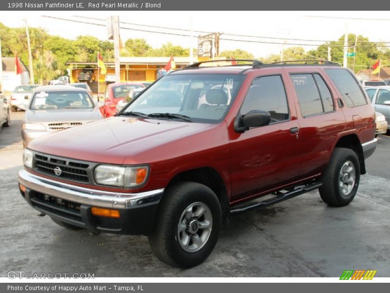 Red Pearl Metallic / Blond 1998 Nissan Pathfinder LE