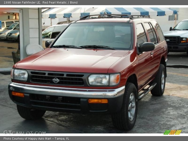 Red Pearl Metallic / Blond 1998 Nissan Pathfinder LE