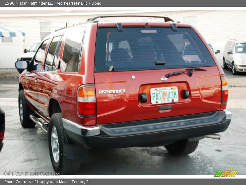 Red Pearl Metallic / Blond 1998 Nissan Pathfinder LE