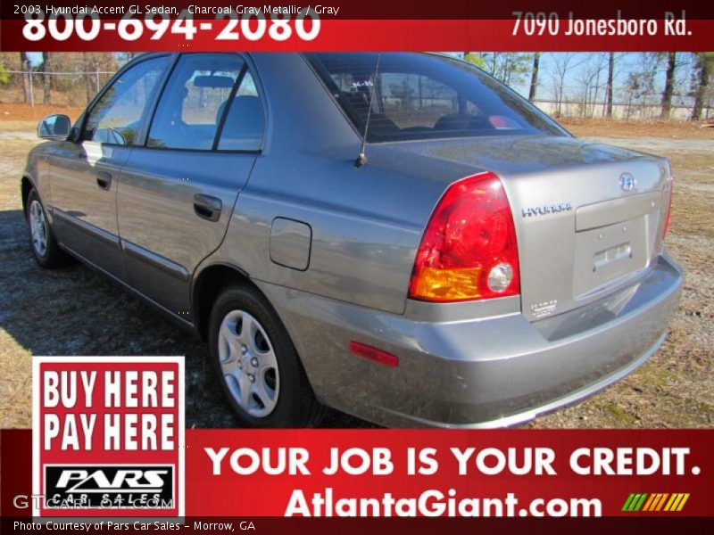 Charcoal Gray Metallic / Gray 2003 Hyundai Accent GL Sedan