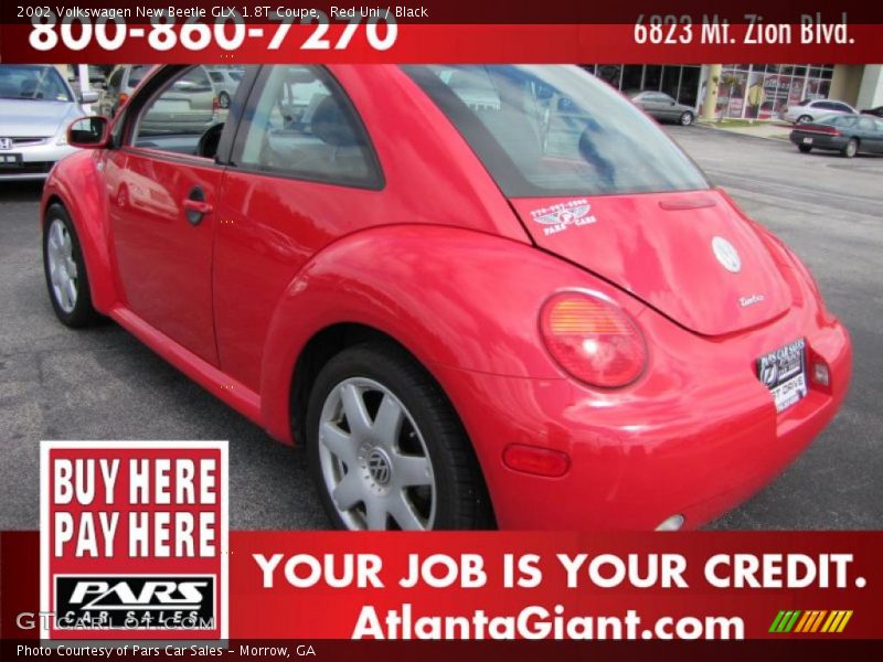 Red Uni / Black 2002 Volkswagen New Beetle GLX 1.8T Coupe