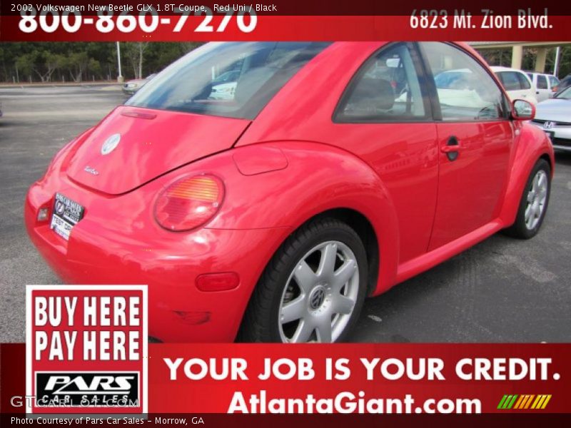 Red Uni / Black 2002 Volkswagen New Beetle GLX 1.8T Coupe