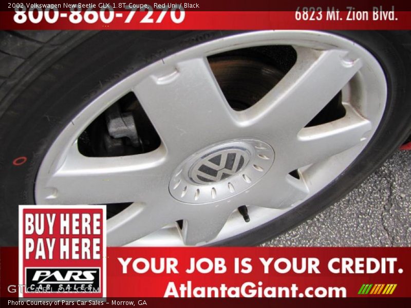 Red Uni / Black 2002 Volkswagen New Beetle GLX 1.8T Coupe