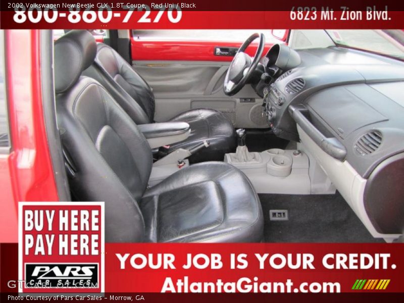 Red Uni / Black 2002 Volkswagen New Beetle GLX 1.8T Coupe
