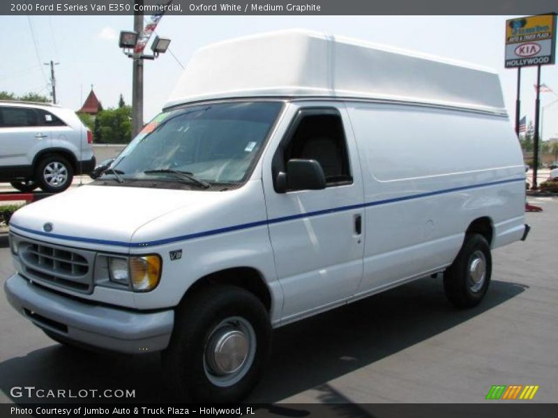 Oxford White / Medium Graphite 2000 Ford E Series Van E350 Commercial