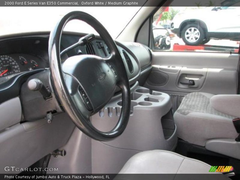 Oxford White / Medium Graphite 2000 Ford E Series Van E350 Commercial