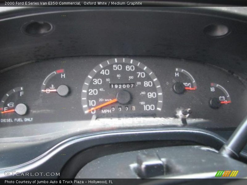 Oxford White / Medium Graphite 2000 Ford E Series Van E350 Commercial