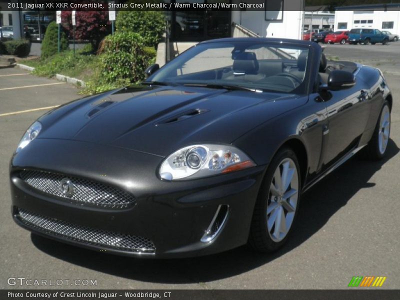 Stratus Grey Metallic / Warm Charcoal/Warm Charcoal 2011 Jaguar XK XKR Convertible