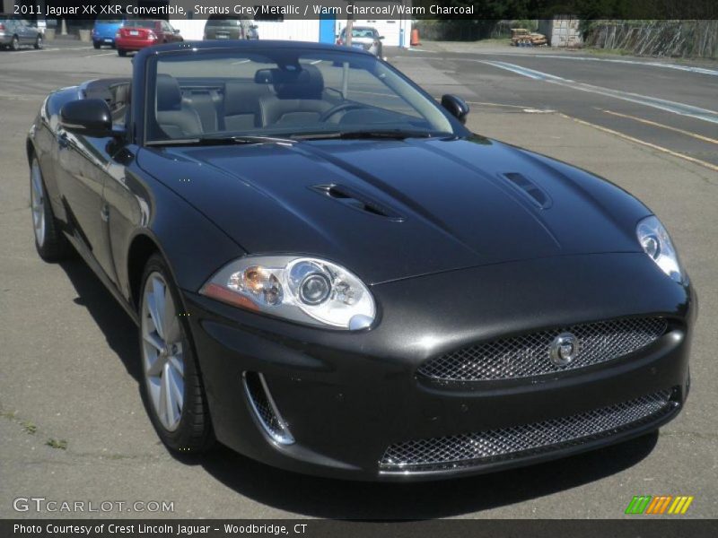 Stratus Grey Metallic / Warm Charcoal/Warm Charcoal 2011 Jaguar XK XKR Convertible