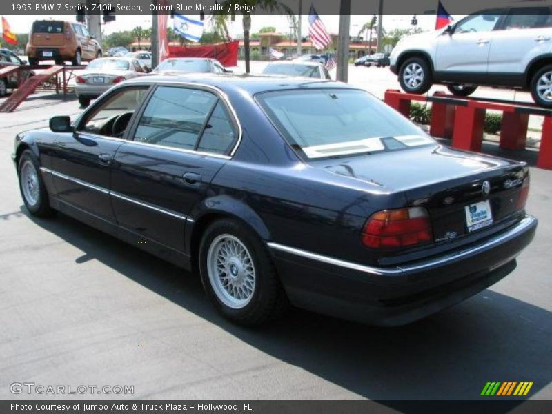 Orient Blue Metallic / Beige 1995 BMW 7 Series 740iL Sedan