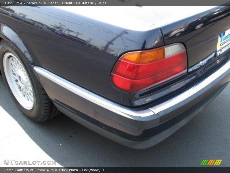 Orient Blue Metallic / Beige 1995 BMW 7 Series 740iL Sedan