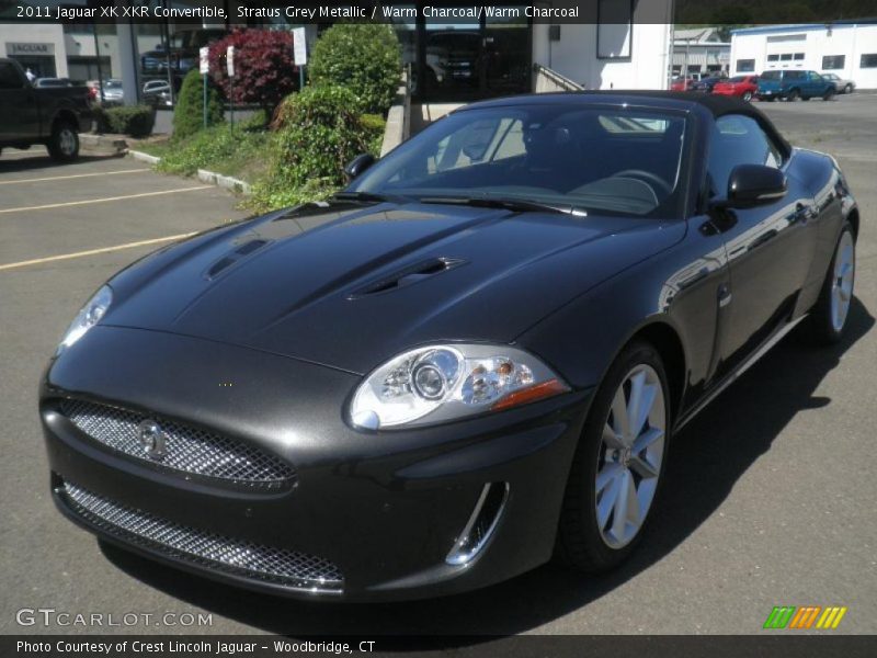 Stratus Grey Metallic / Warm Charcoal/Warm Charcoal 2011 Jaguar XK XKR Convertible