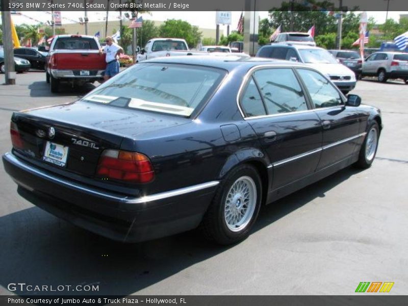 Orient Blue Metallic / Beige 1995 BMW 7 Series 740iL Sedan