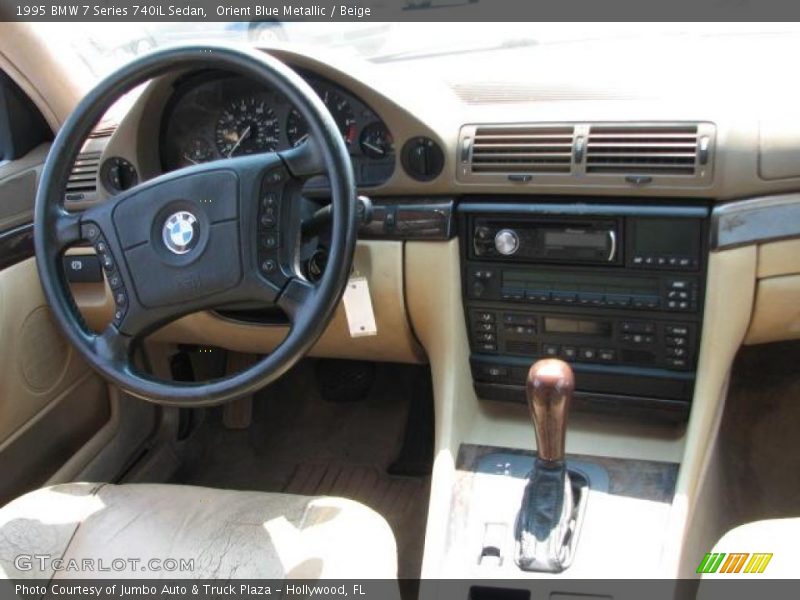 Orient Blue Metallic / Beige 1995 BMW 7 Series 740iL Sedan